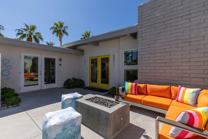 Courtyard lounging area