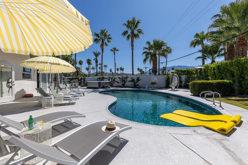 Large private backyard