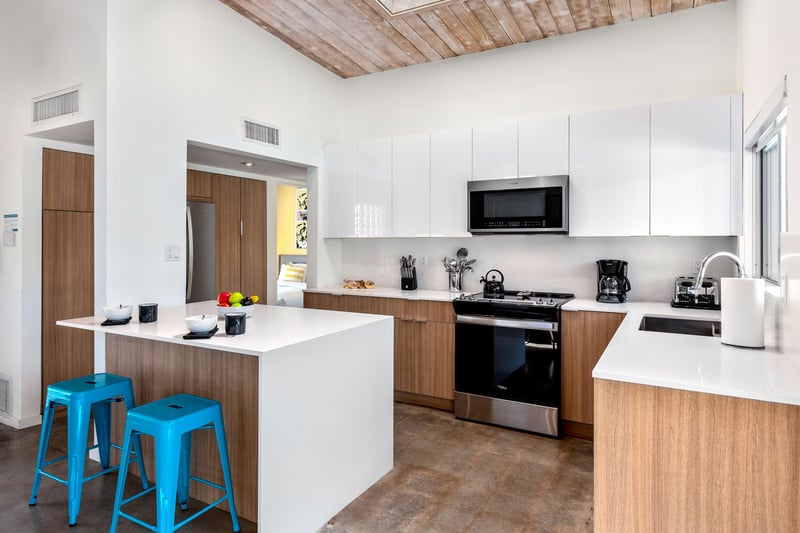 Kitchen bar seating for two