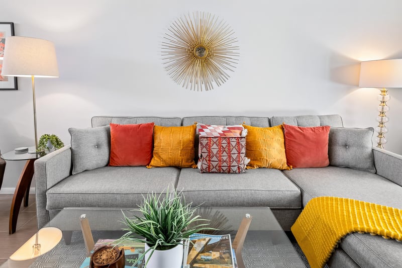 Inviting living room couch