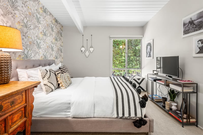 Guest bedroom backyard access