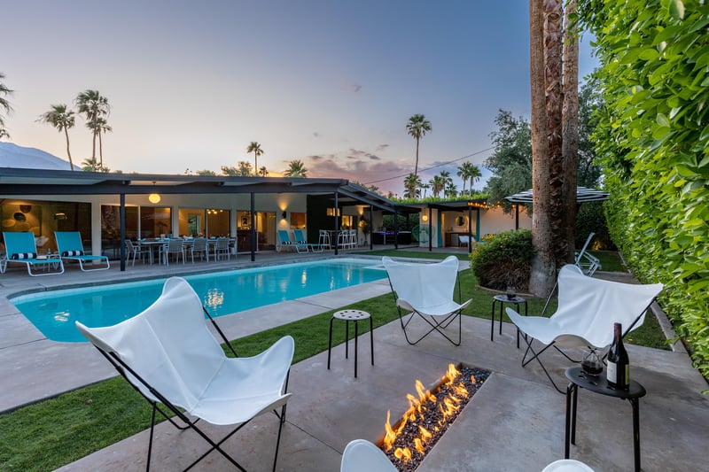 Views from the firepit of the pool