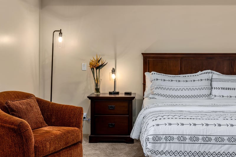 Tasteful guest bedroom