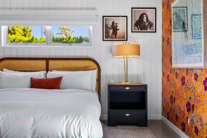 Artwork Above Bedroom Nightstand