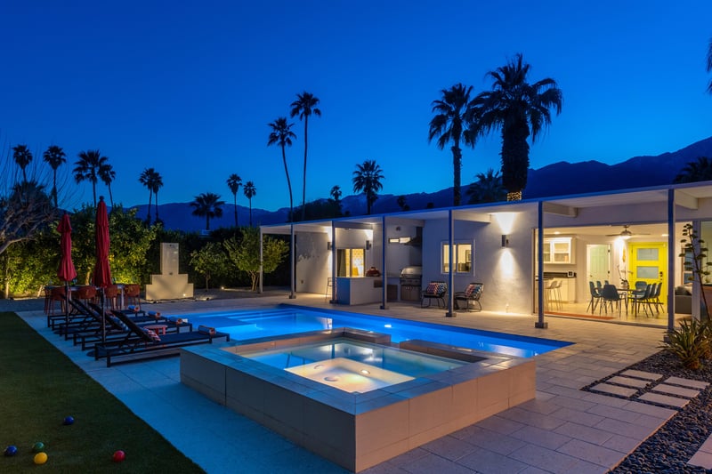 Dive into the pool at any time of the day or night