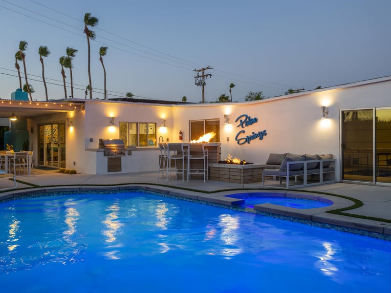 Dive into the pool at any time of the day or night