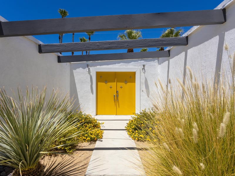 The beautiful yellow door