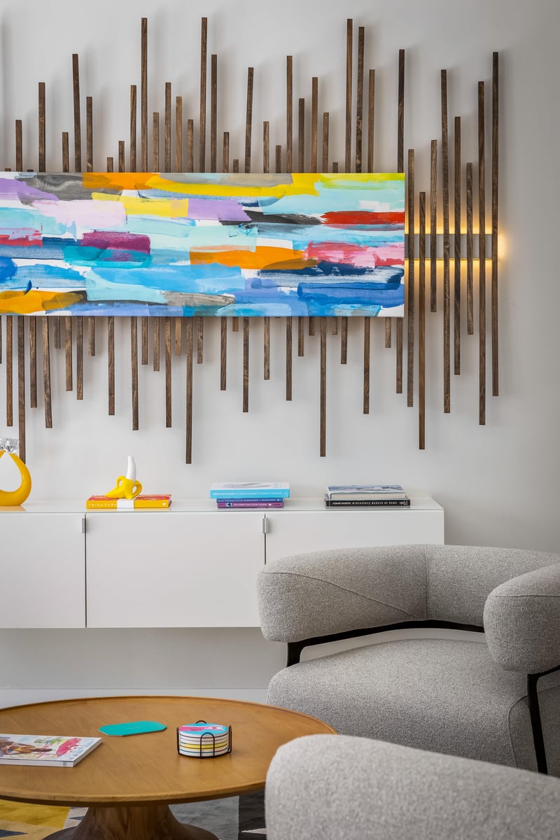 Trendy living room art