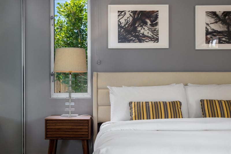 Sophisticated bedroom artwork