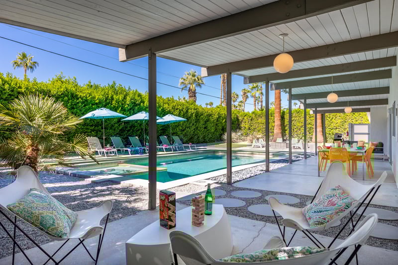 Play games peacefully on the patio