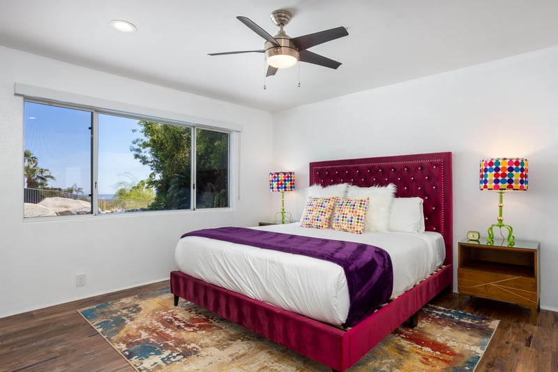Guest bedroom with comfortable hotelquality mattress