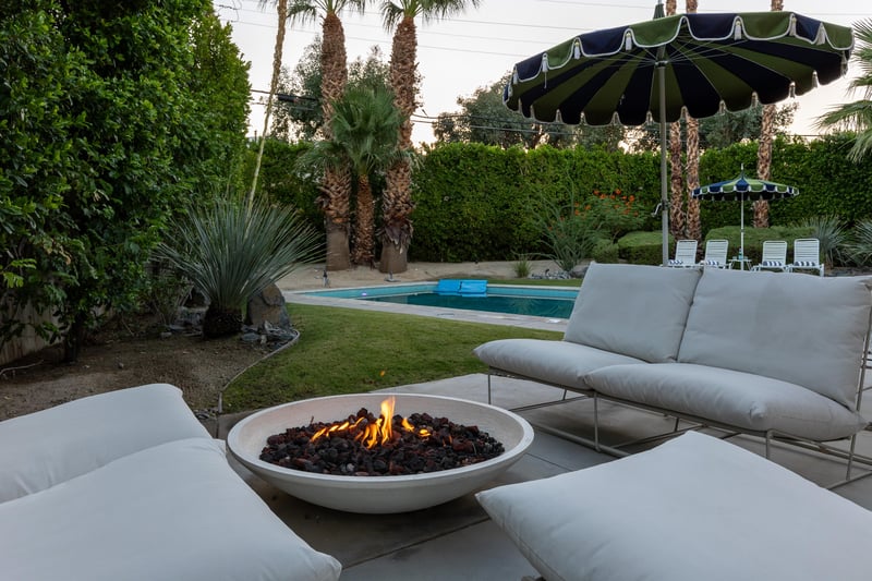 Trendy outdoor firepit