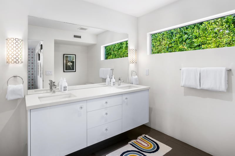 Double vanity in guest bath
