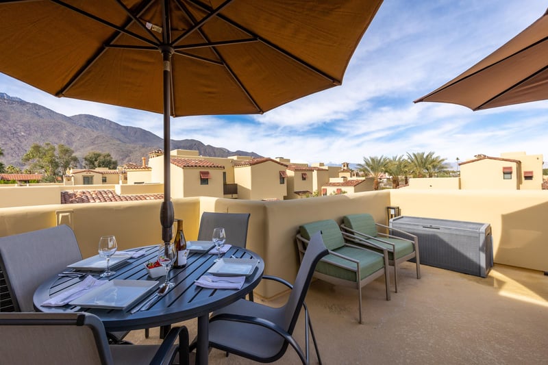 Amazing mountain views from the expansive upstairs balcony