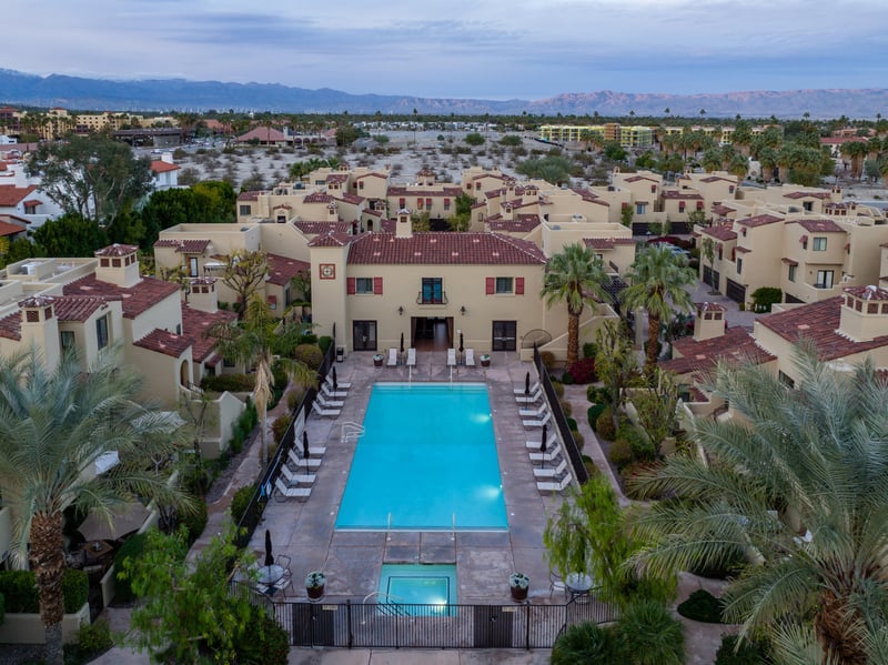 Aerial pool view