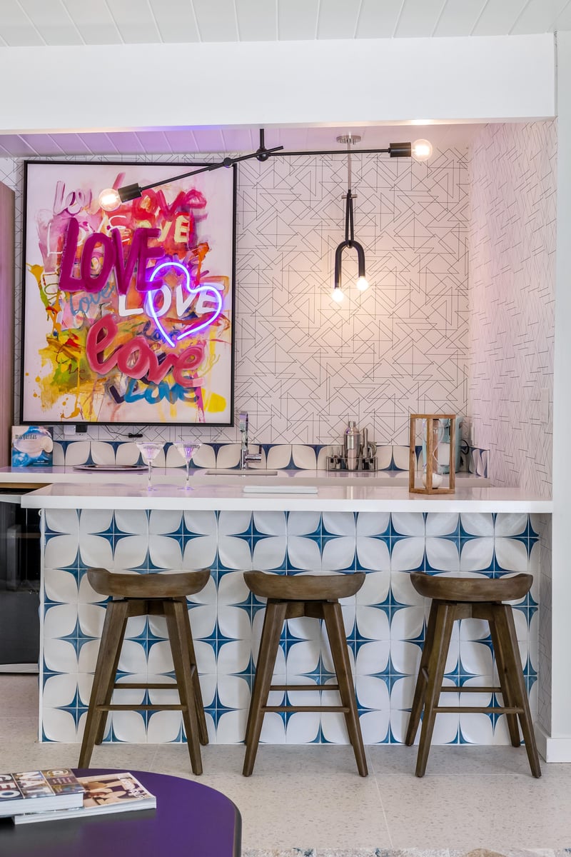 Stylish fun lit up artwork