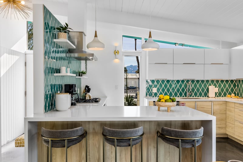 Room for three at the breakfast bar