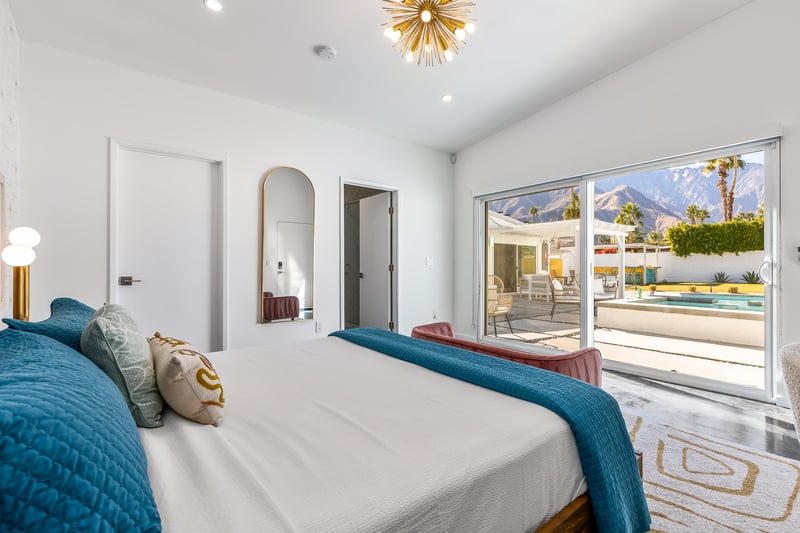 Guest bedroom with beautiful mountain views