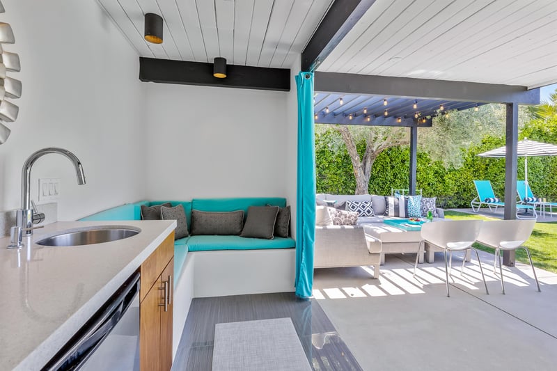 Comfy indoor cabana seating