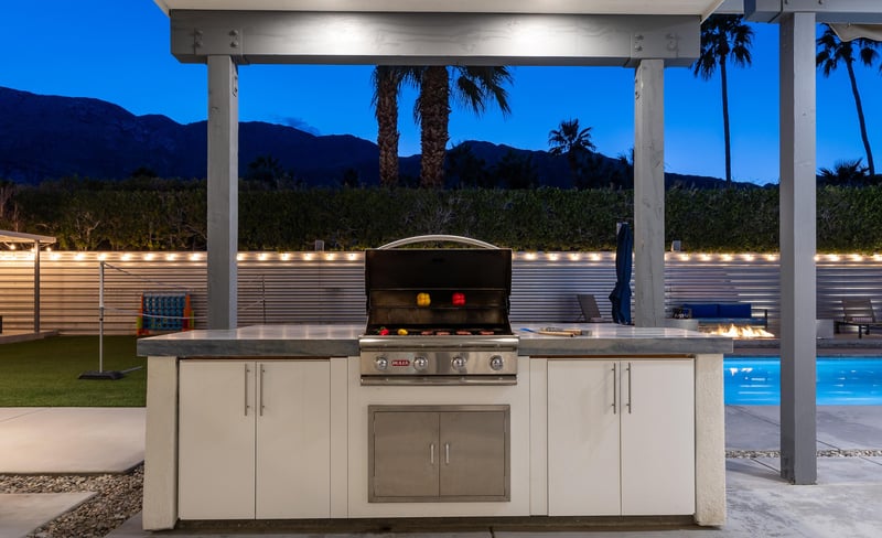 Upgraded outdoor kitchen