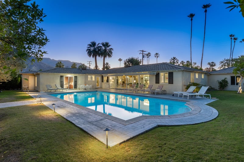 Twilight by the pool