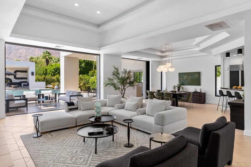 Large windows blur the lines between indoor and outdoor living