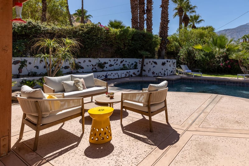 Relax on the outdoor patio