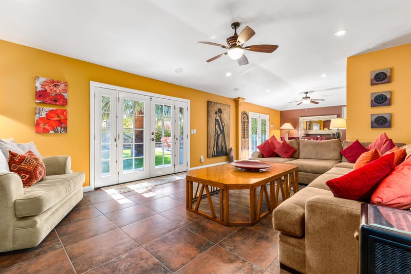 Inviting yellow walls