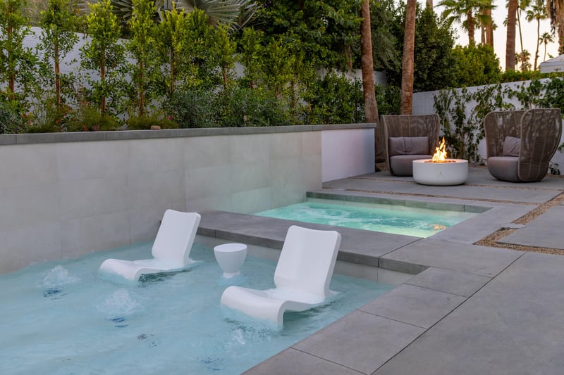 Take a dip and turn on the firepit