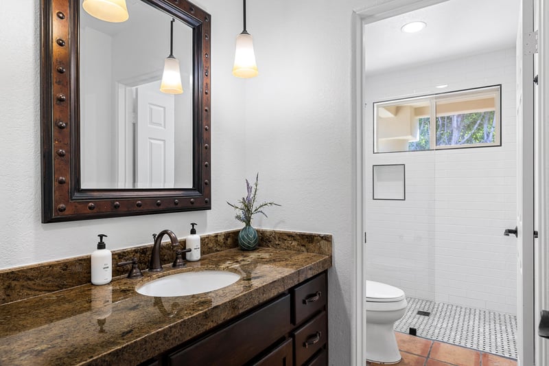 Sparkling guest bathroom