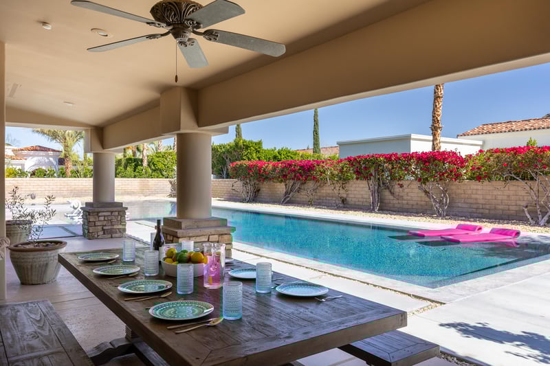 Dine al fresco at this picnic table for eight