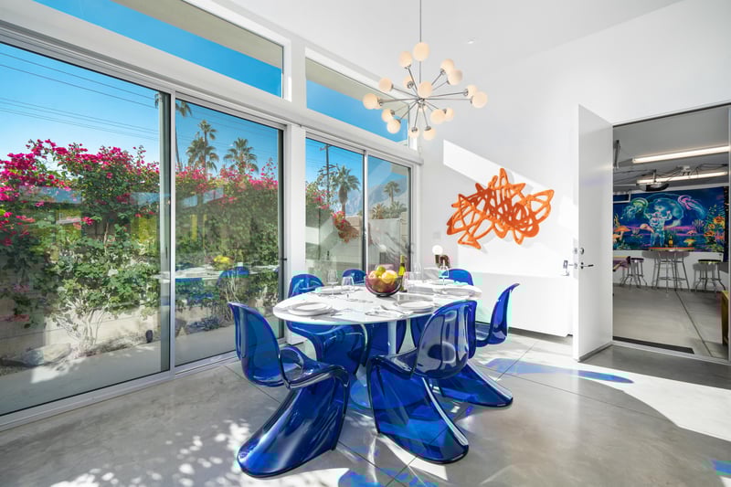 Unique indoor diningwith great views