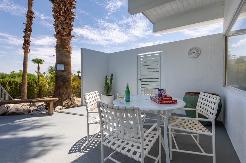 Outdoor patio table for four