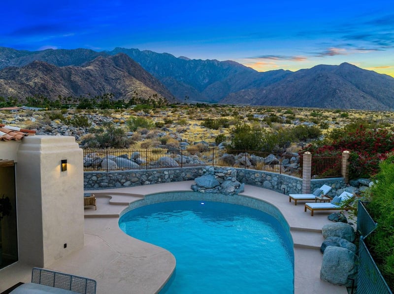 Look at these amazing mountains from the Pool area.