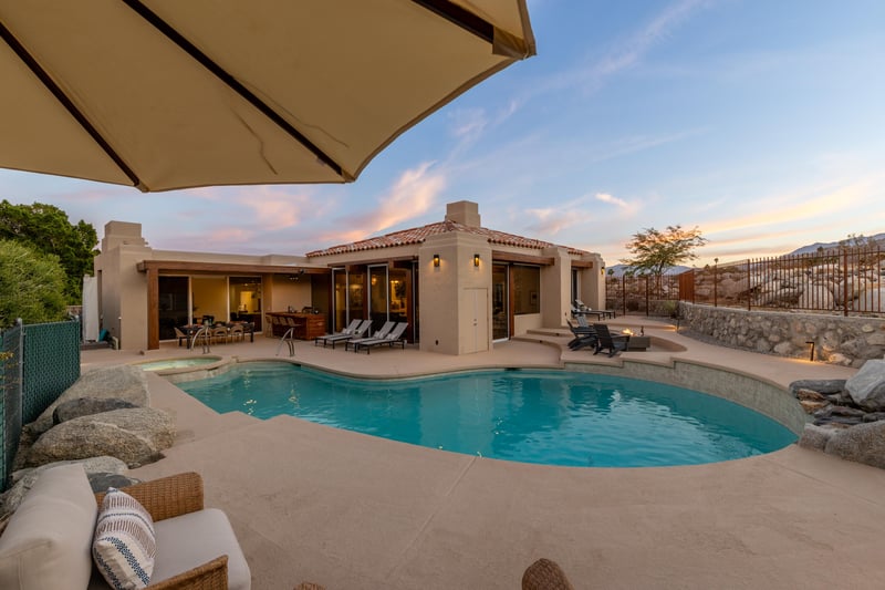 Amazing view of the pool and deck