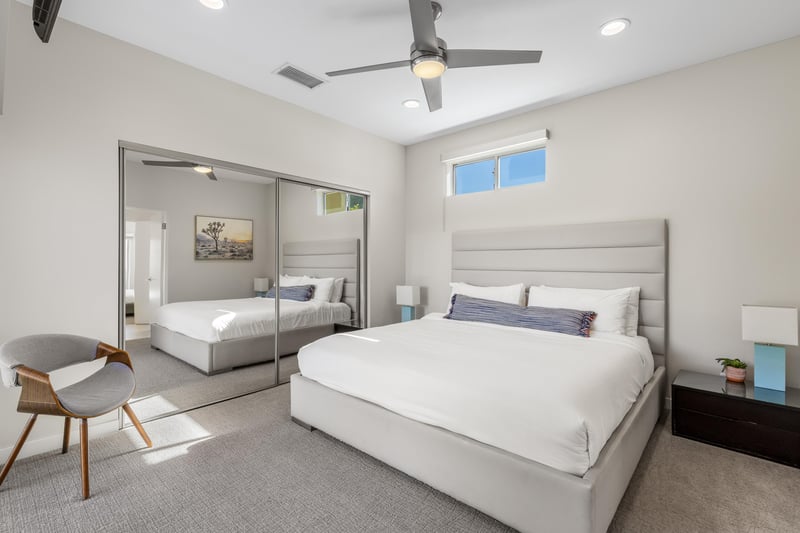 Guest bedroom featuring comfy King sized bed