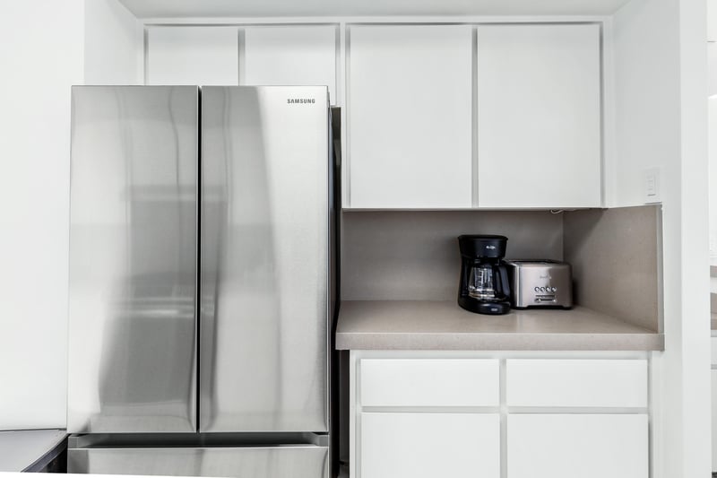 Stainless steel kitchen appliances