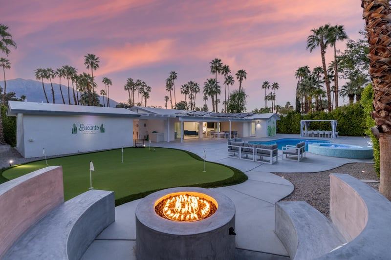 Sit around the firepit and watch the sunset