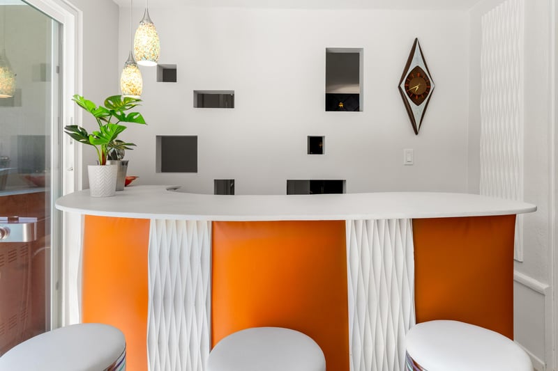 Midcentury modern groovy bar