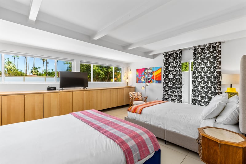 Guest bedroom with two queen beds