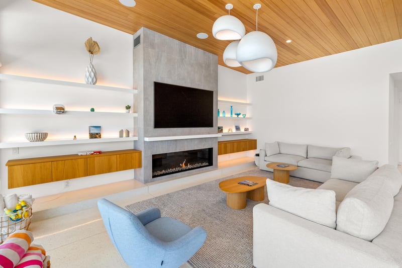 Gather around the fireplace