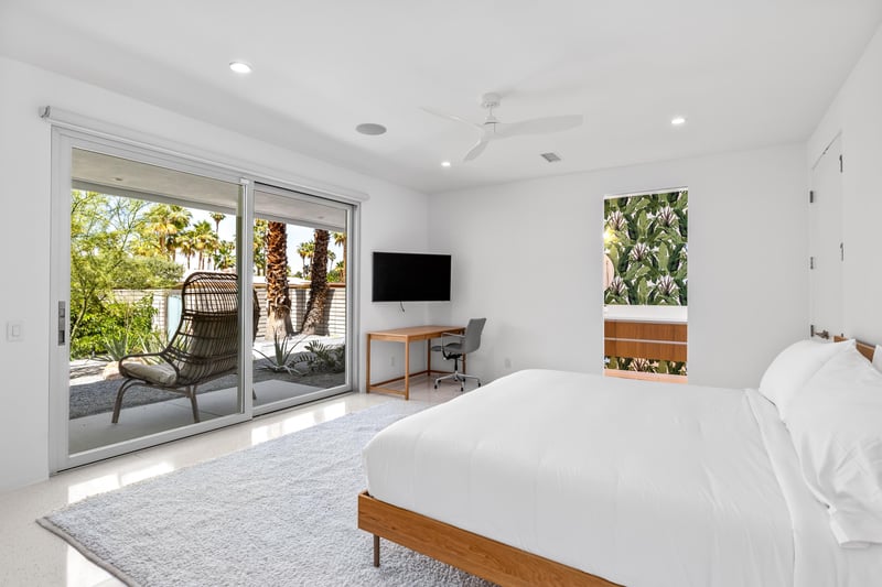 Guest bedroom with desk