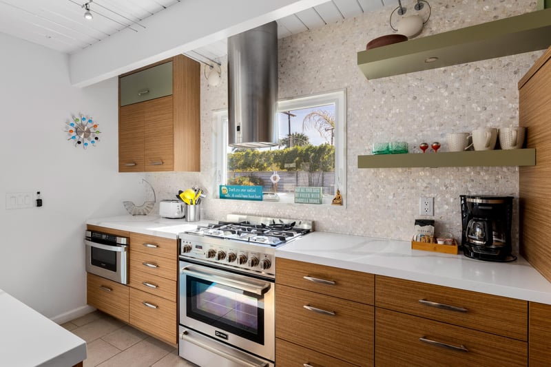 Modern stainless steel appliances