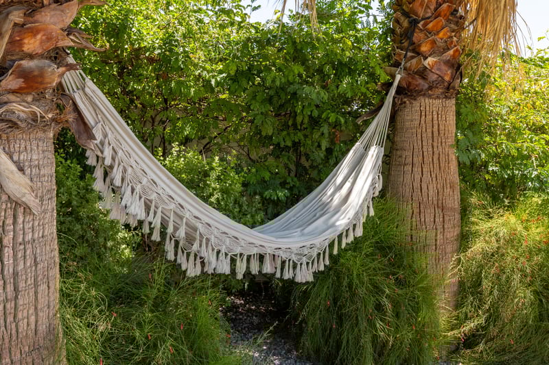 Relax with a book in the hammock