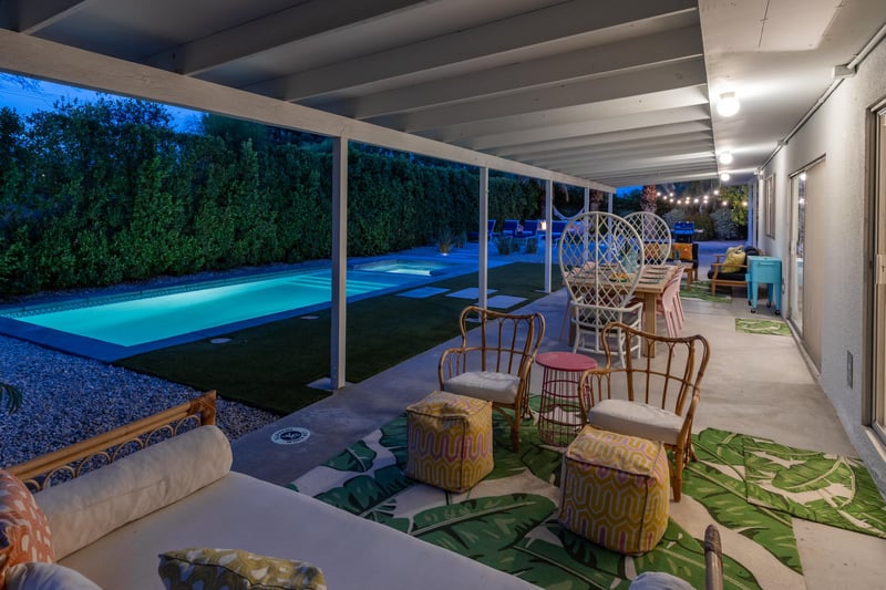 Enjoy the patio at night