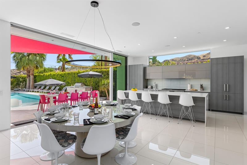 Open concept kitchen and dining room