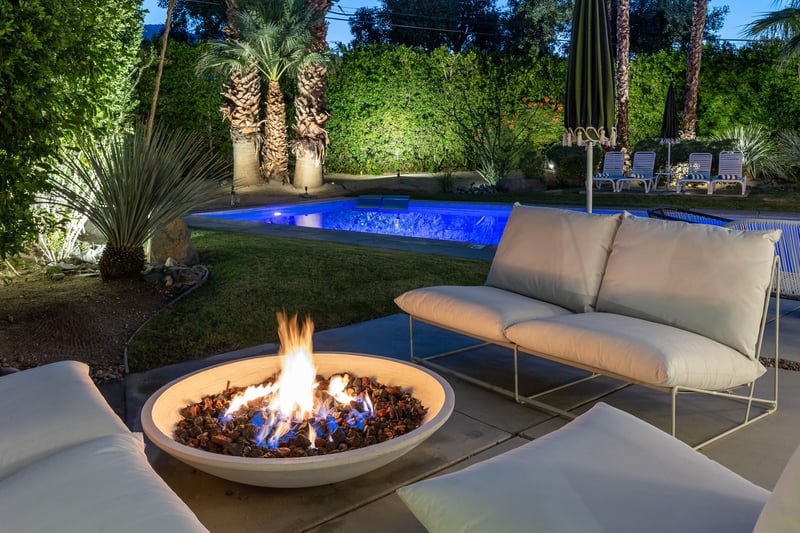 Inviting patio bonfire
