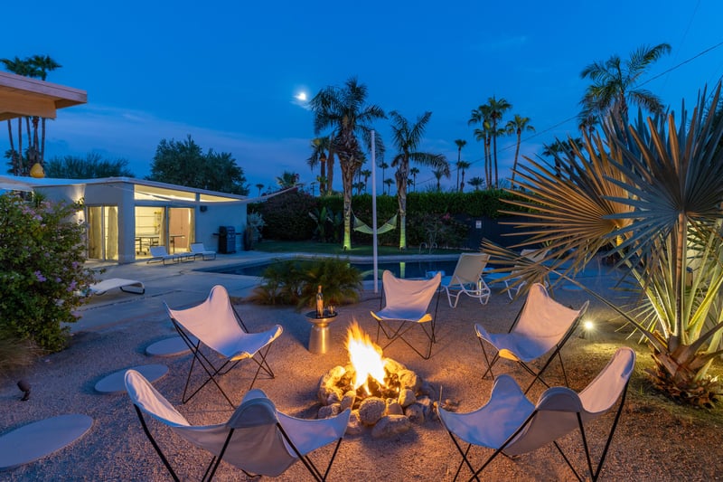 Have a glass of wine around the firepit