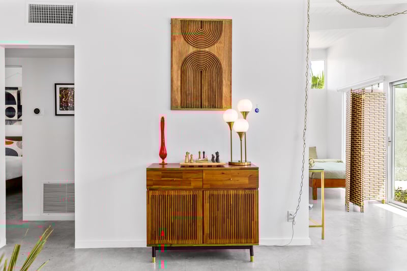 Midcentury modern designs throughout