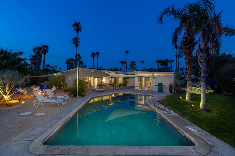 Incredible landscaping and pool lighting